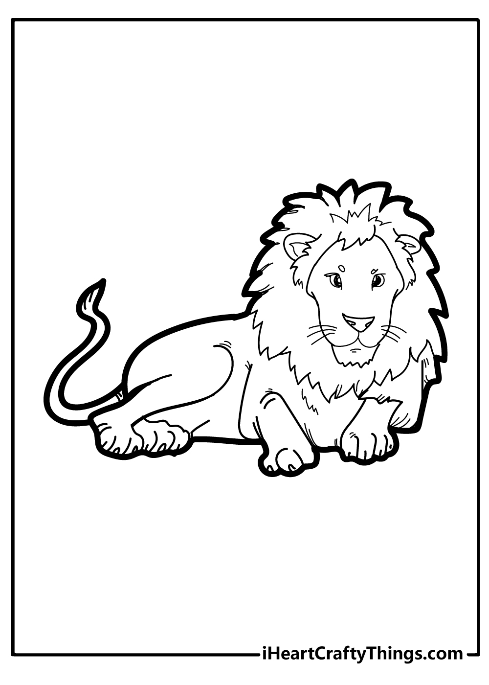 Lion Coloring Pages free pdf download