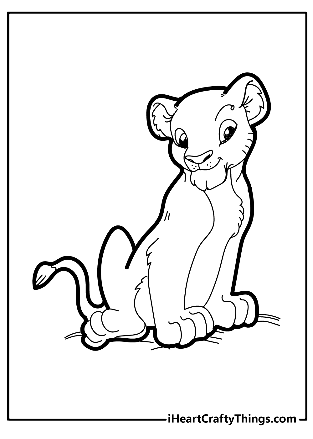 Lion Coloring Book for kids free printable