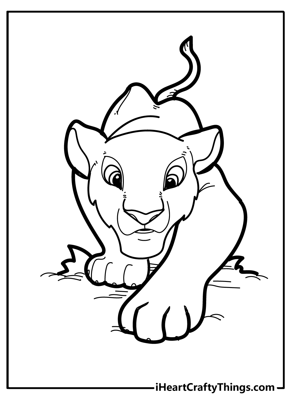 Lion Coloring Original Sheet for children free download