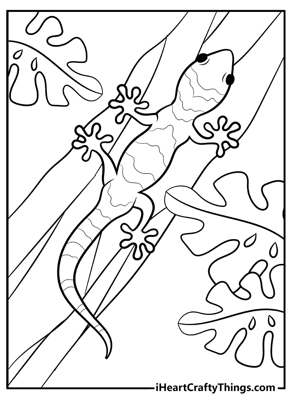 baby Lizard Coloring Pages free download