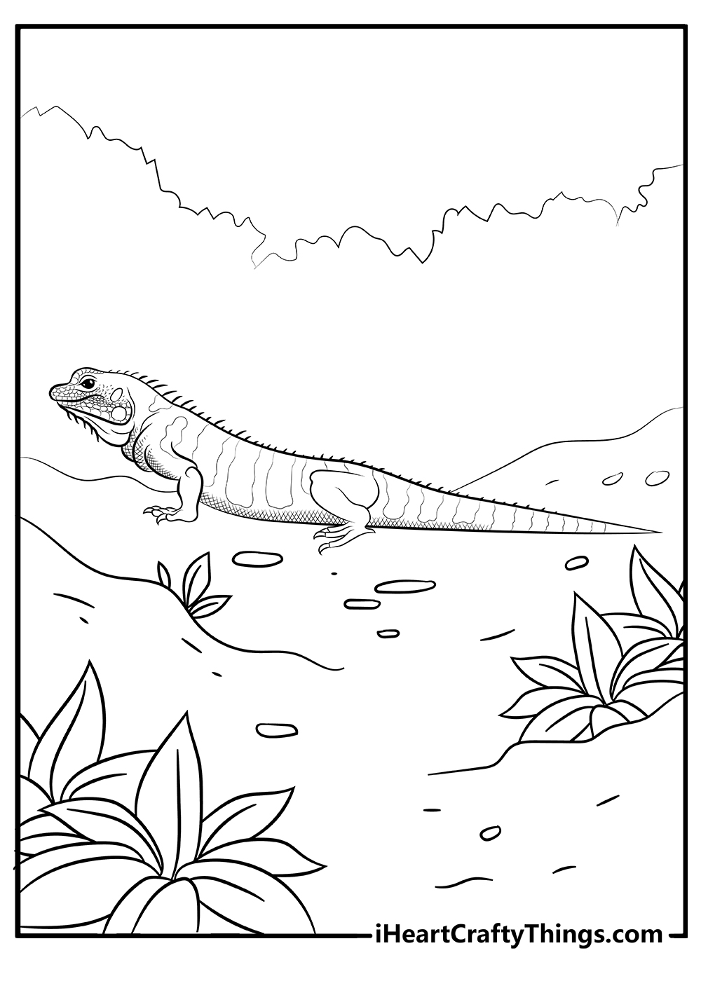 original Lizard Coloring Pages free printable