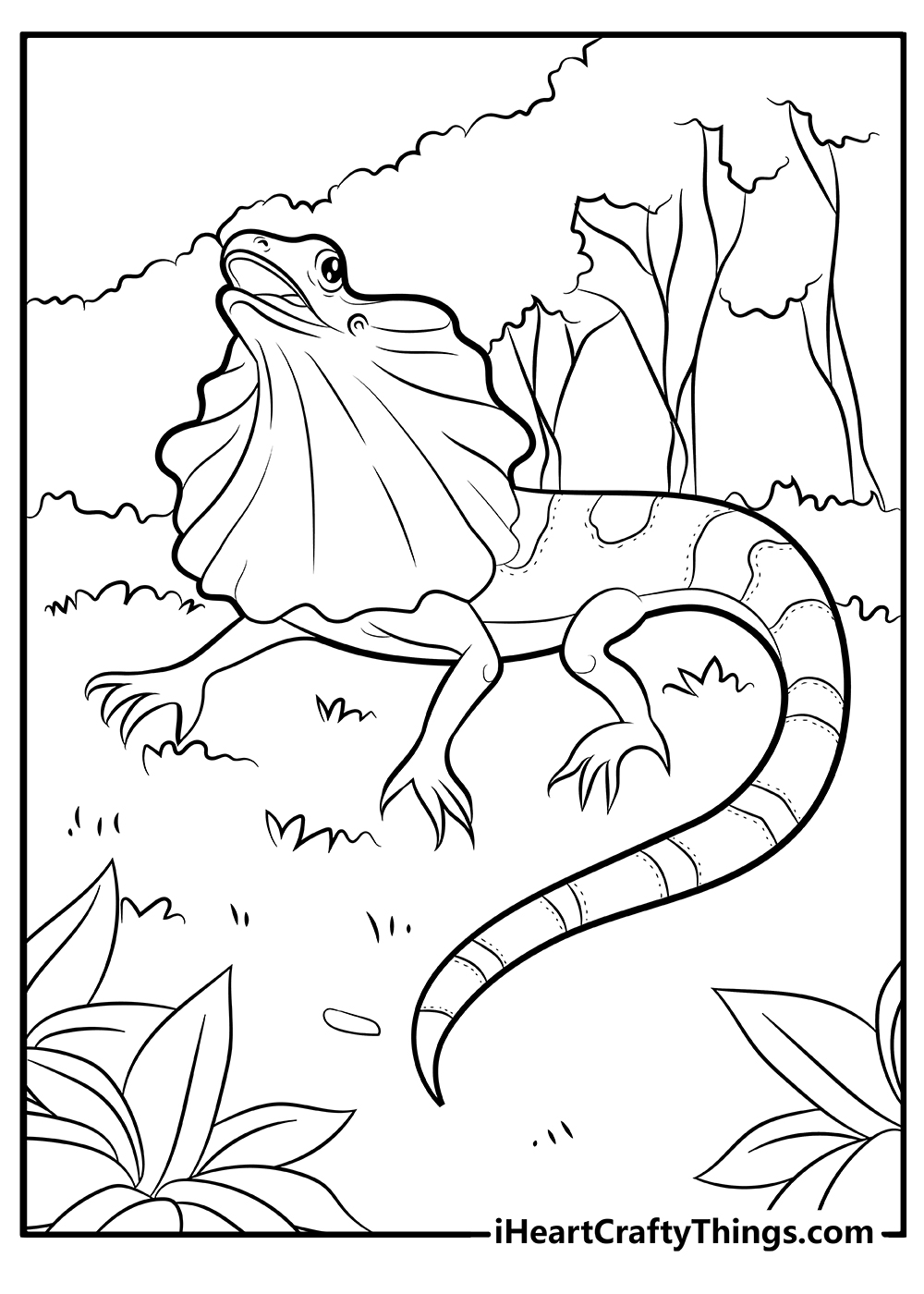 Lizard Coloring Pages for kids free download