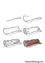 Log Drawing - How To Draw A Log Step By Step