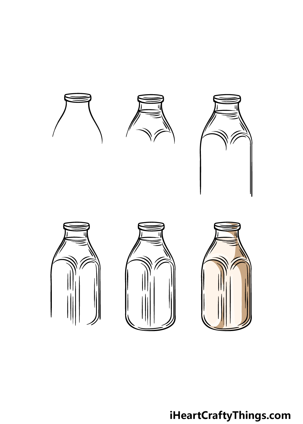 how to draw milk in 6 steps