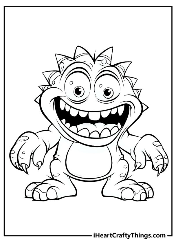 Monster Coloring Pages (100% Free Printables)