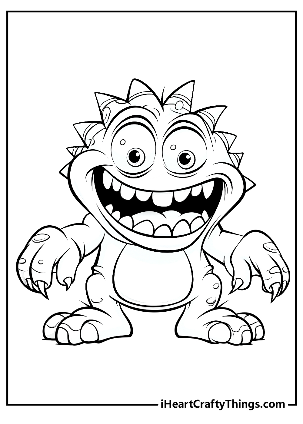 cartoon monster coloring pages