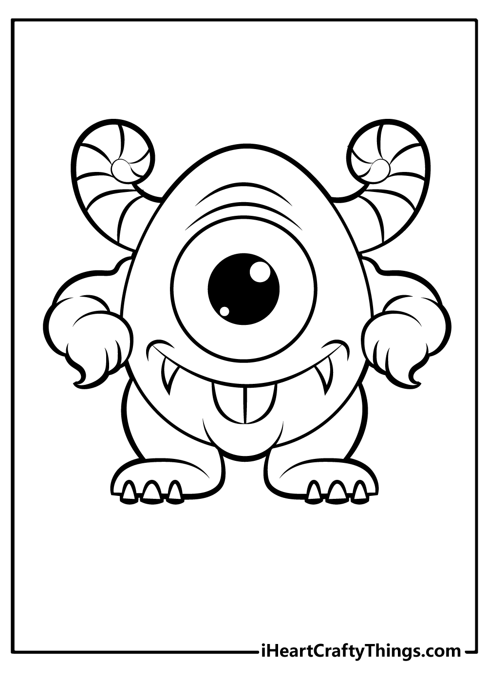 monster coloring pages for kids to print