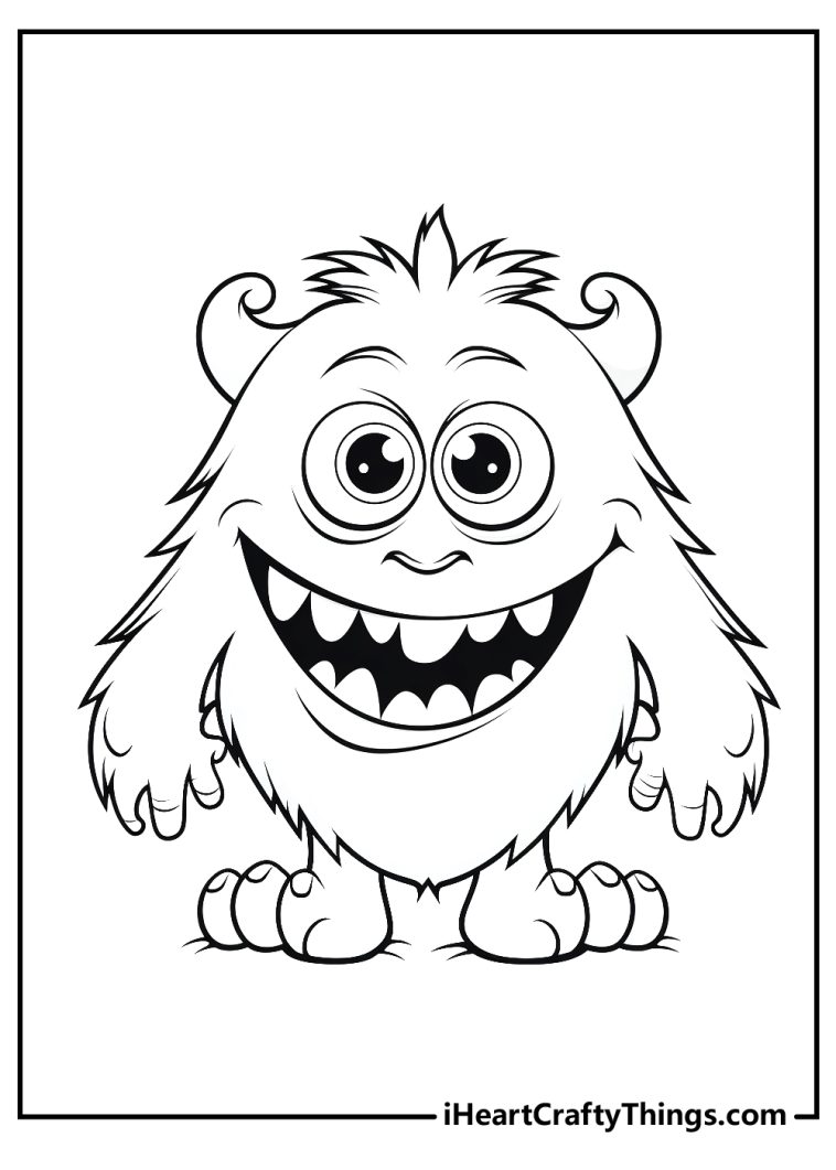 Monster Coloring Pages (100% Free Printables)