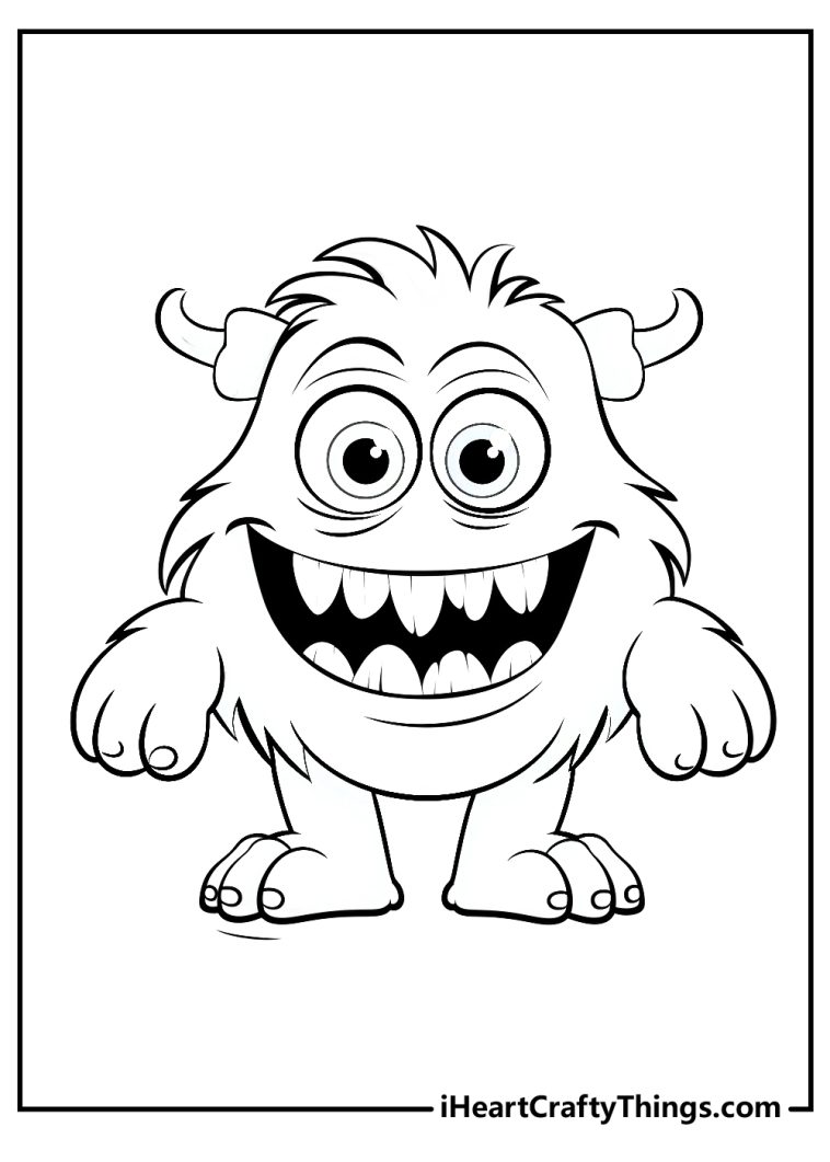 Monster Coloring Pages (100% Free Printables)