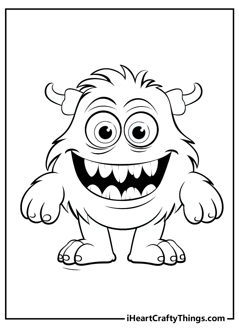 Monster Slime Coloring Page Colored Illustration - Stock