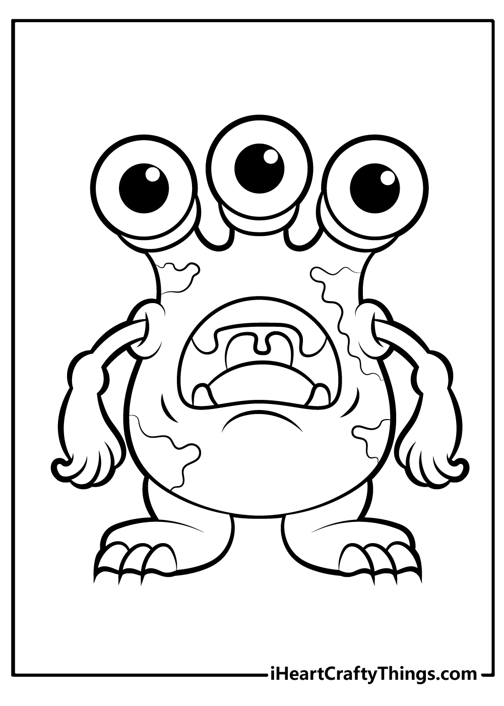 cute Monster Coloring Pages free printable