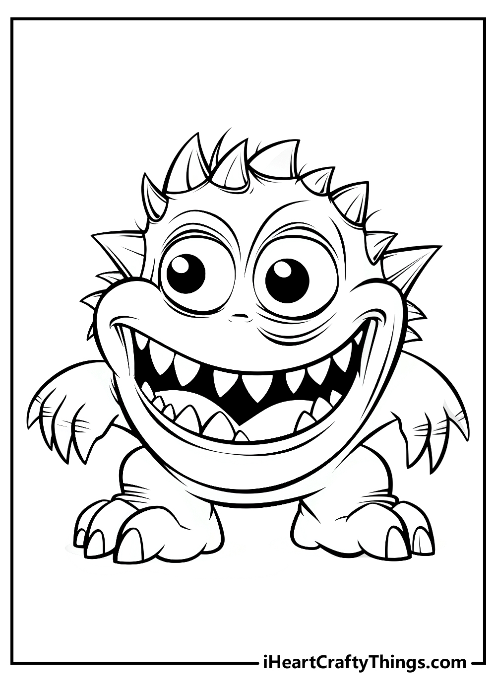 new monster coloring pages for kids