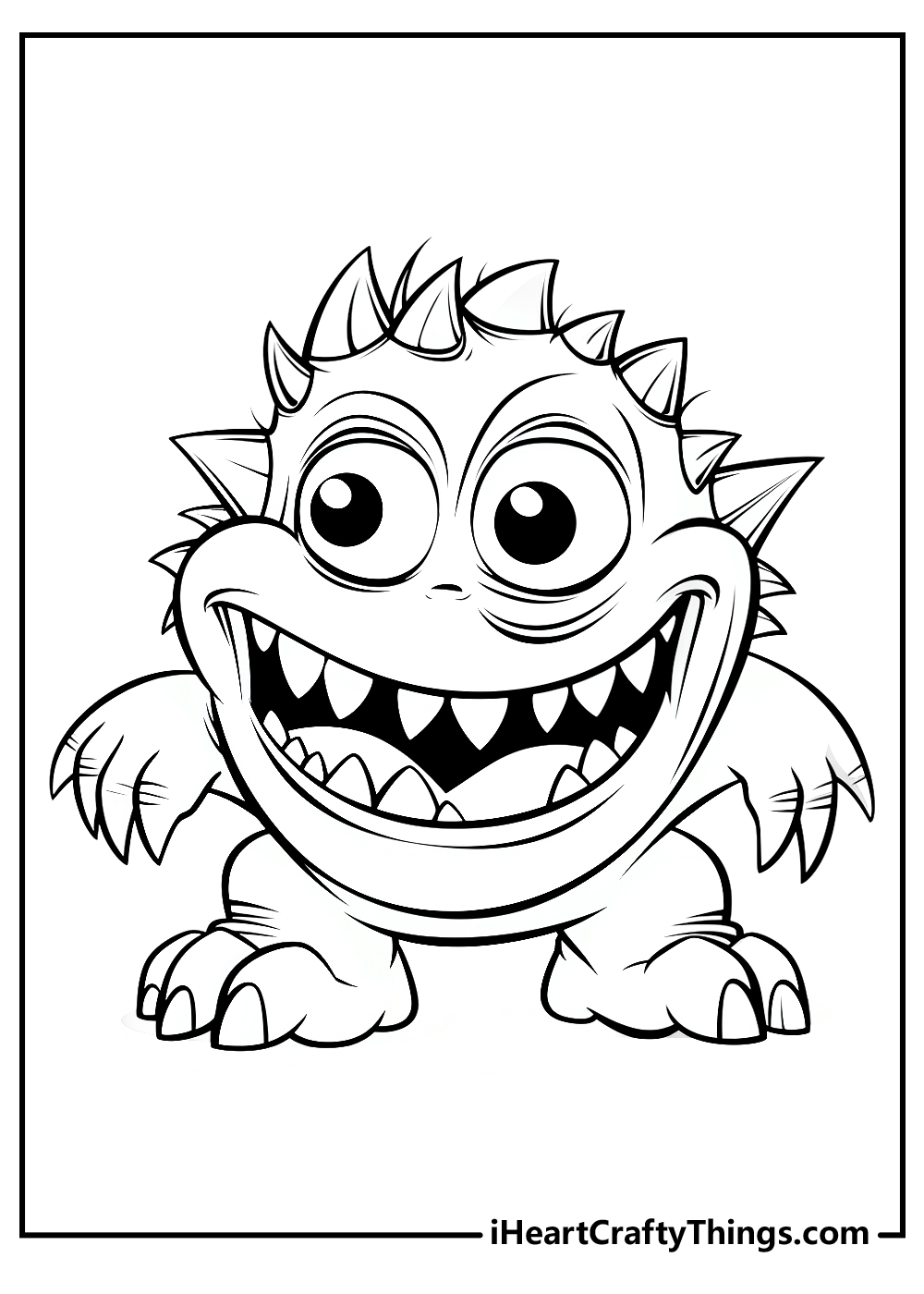 Green Monster: Coloring Pages  Big green monster, Green monsters, Monster  coloring pages