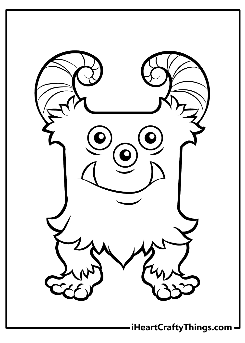 monster coloring pages for kids to print