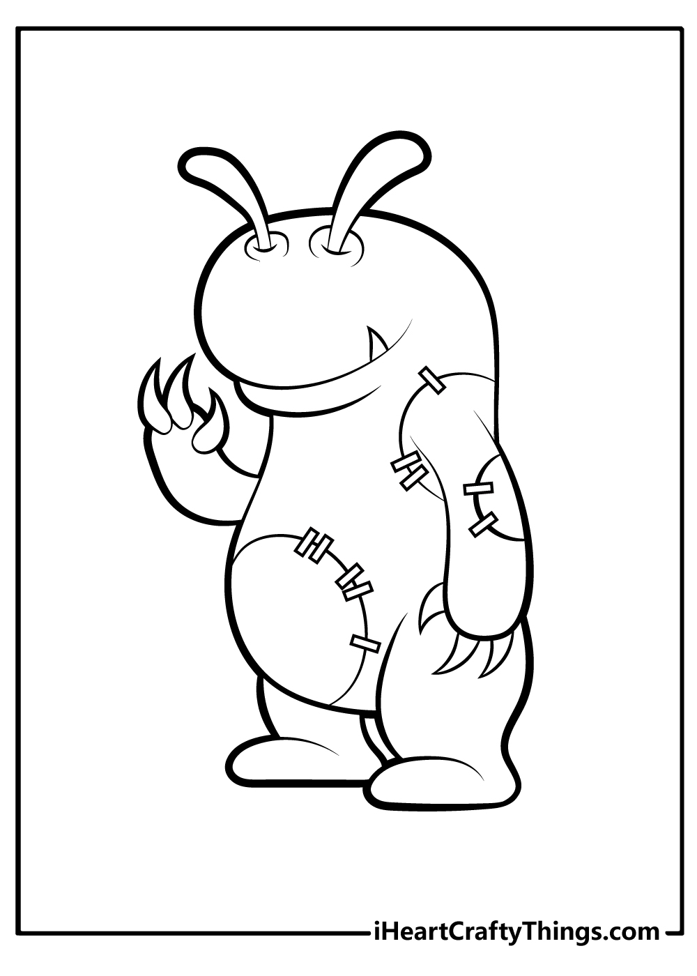 Monster Coloring Pages for children download pdf