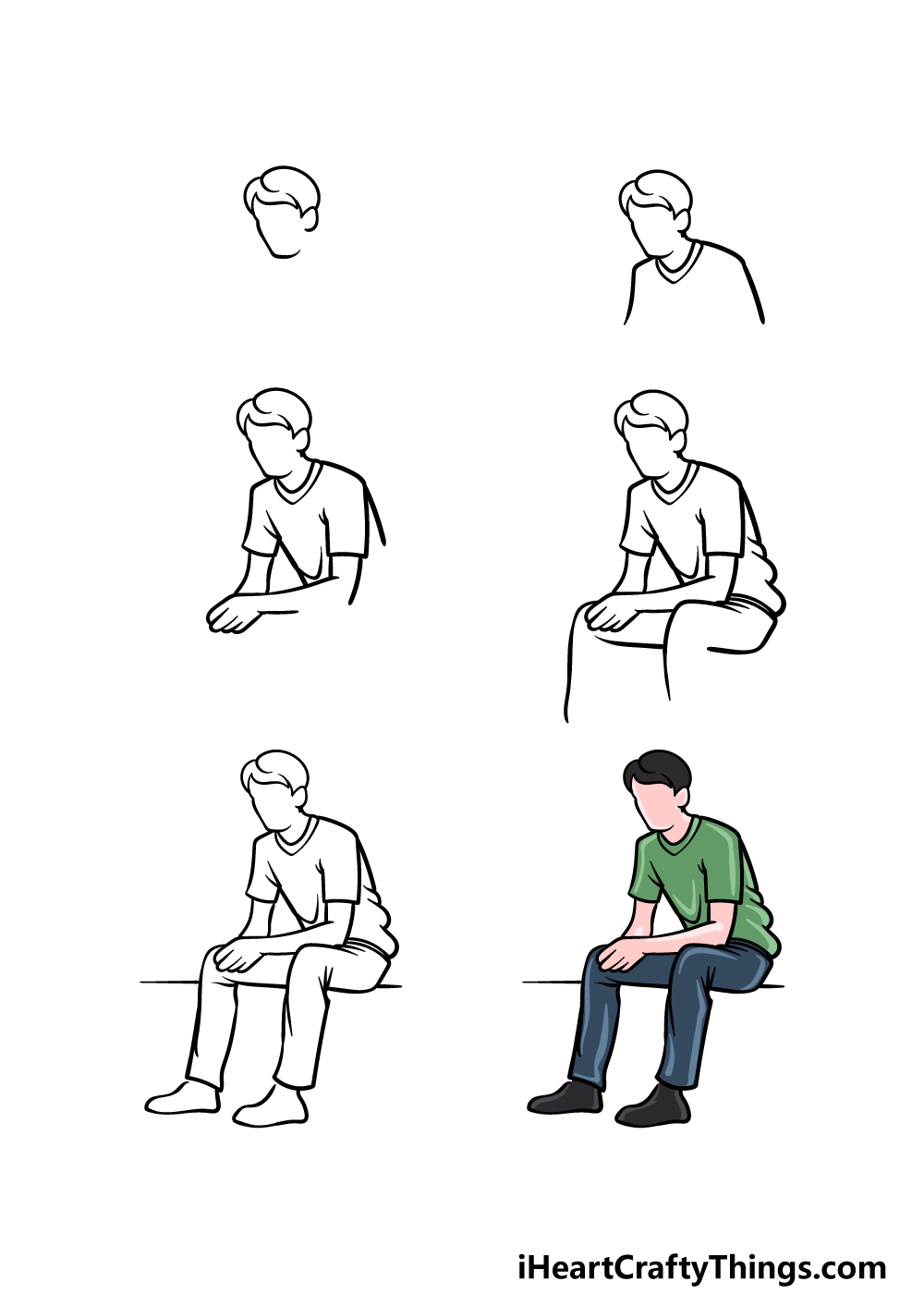 how to draw a Person's Outline in 6 steps