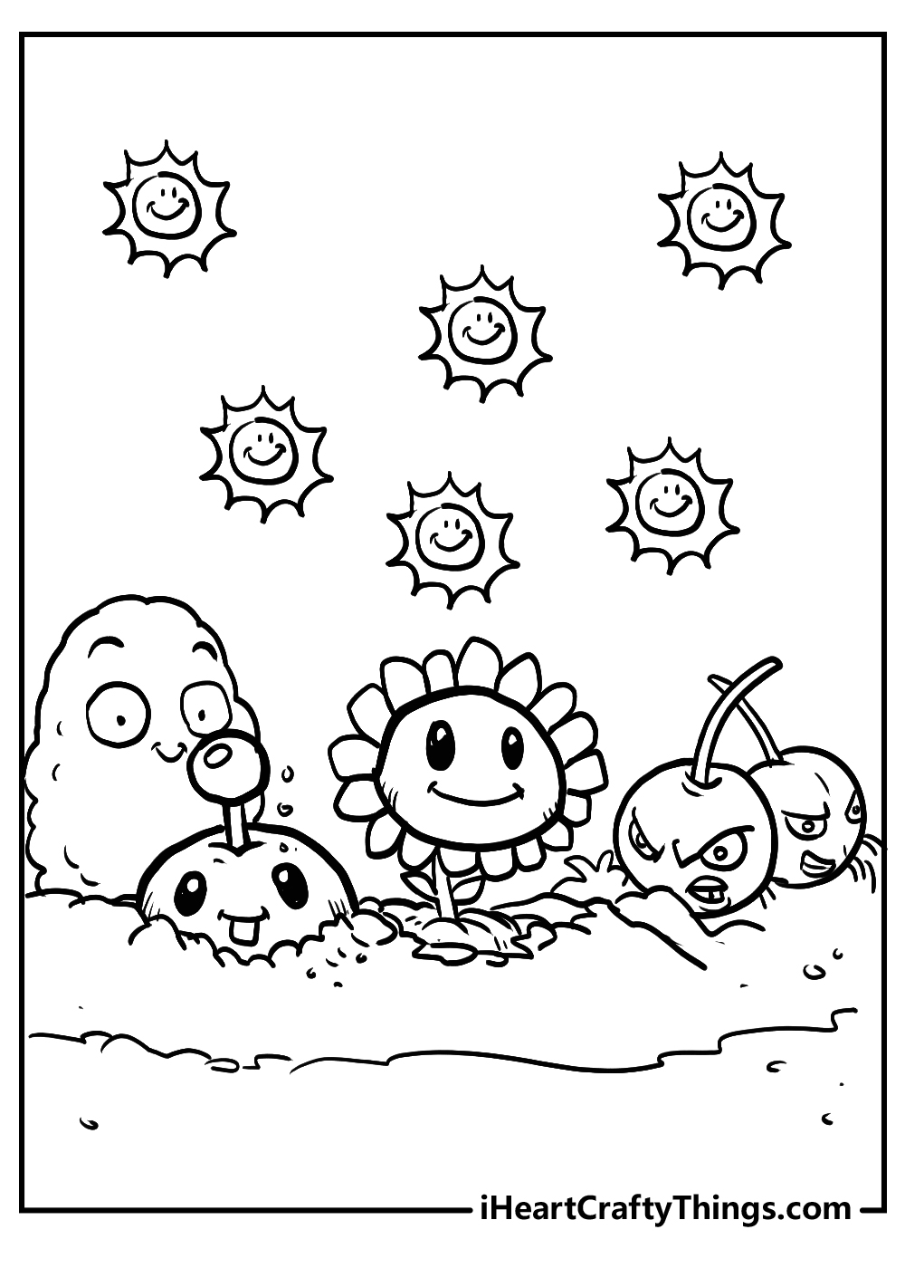 Plants vs. Zombies Coloring Printable