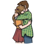 how to draw people hugging image