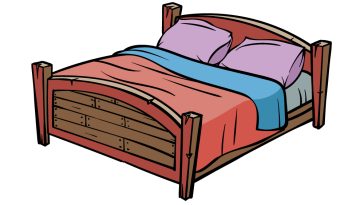 how to draw a bed image