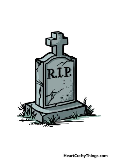 how to draw a grave image