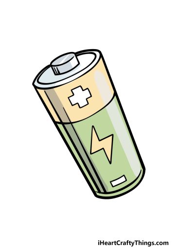 how to draw a battery image