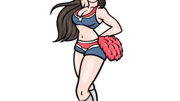 how to draw a cheerleader image