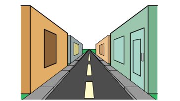 how to draw a One-Point Perspective image