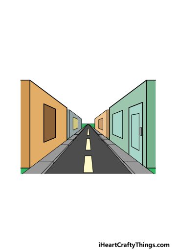 how to draw a One-Point Perspective image