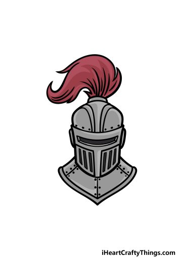 how to draw a Knight’s Helmet image