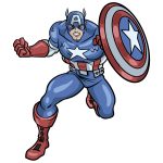 how to draw Captain America image