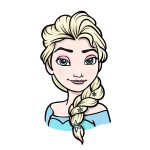 how to draw Elsa image