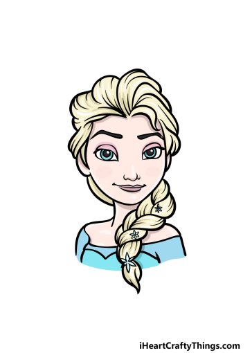 how to draw Elsa image