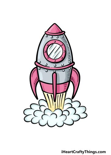 how to draw a Rocket Ship image