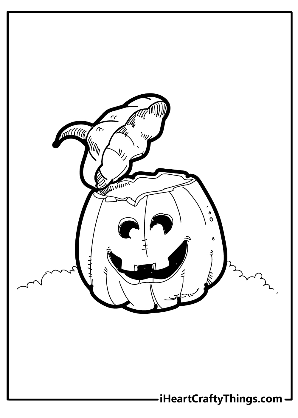 Boy Holding Pumpkin Coloring Page {FREE Printable} – The Art Kit