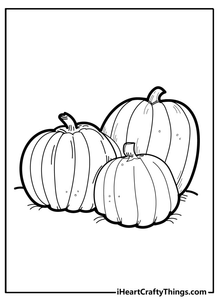 25 Pumpkin Coloring Pages (Free &amp; Easy Printable PDFs)
