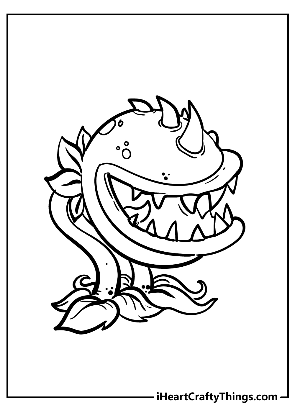 Plants Vs. Zombies Easy Coloring Pages
