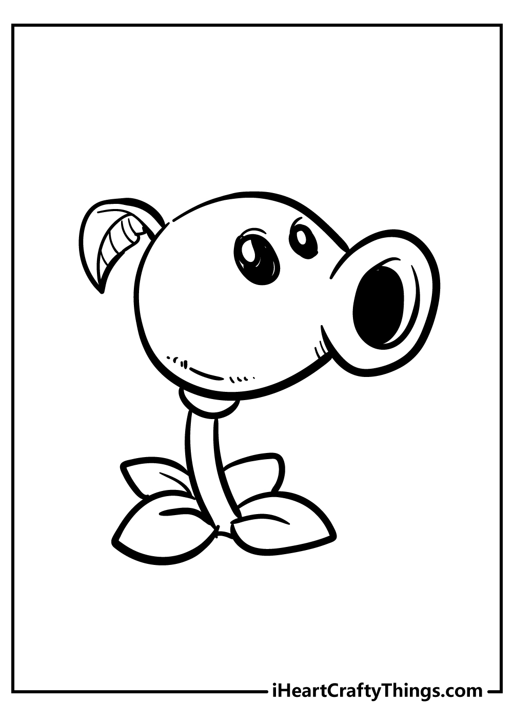 Plants Vs Zombies Coloring Pages Peashooter