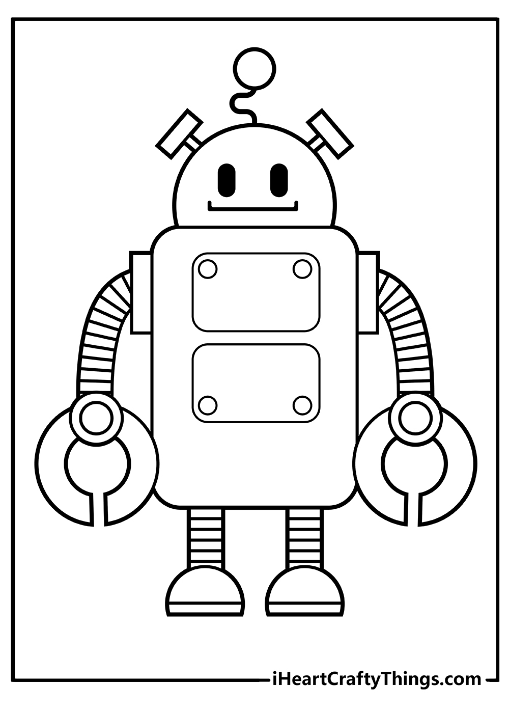 Robot Coloring Pages - Reading adventures for kids ages 3 to 5