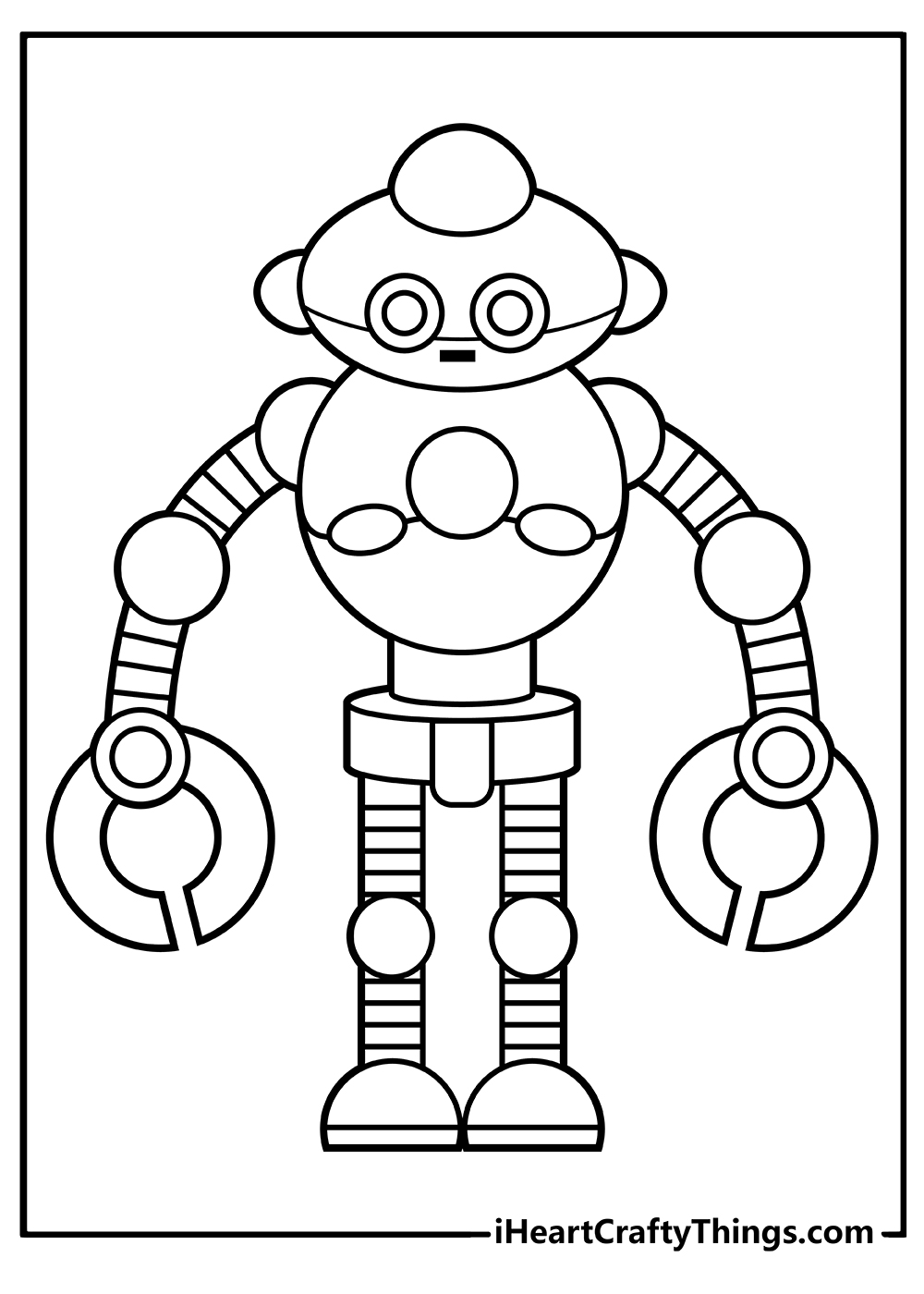 cute Robot Coloring Pages free printable