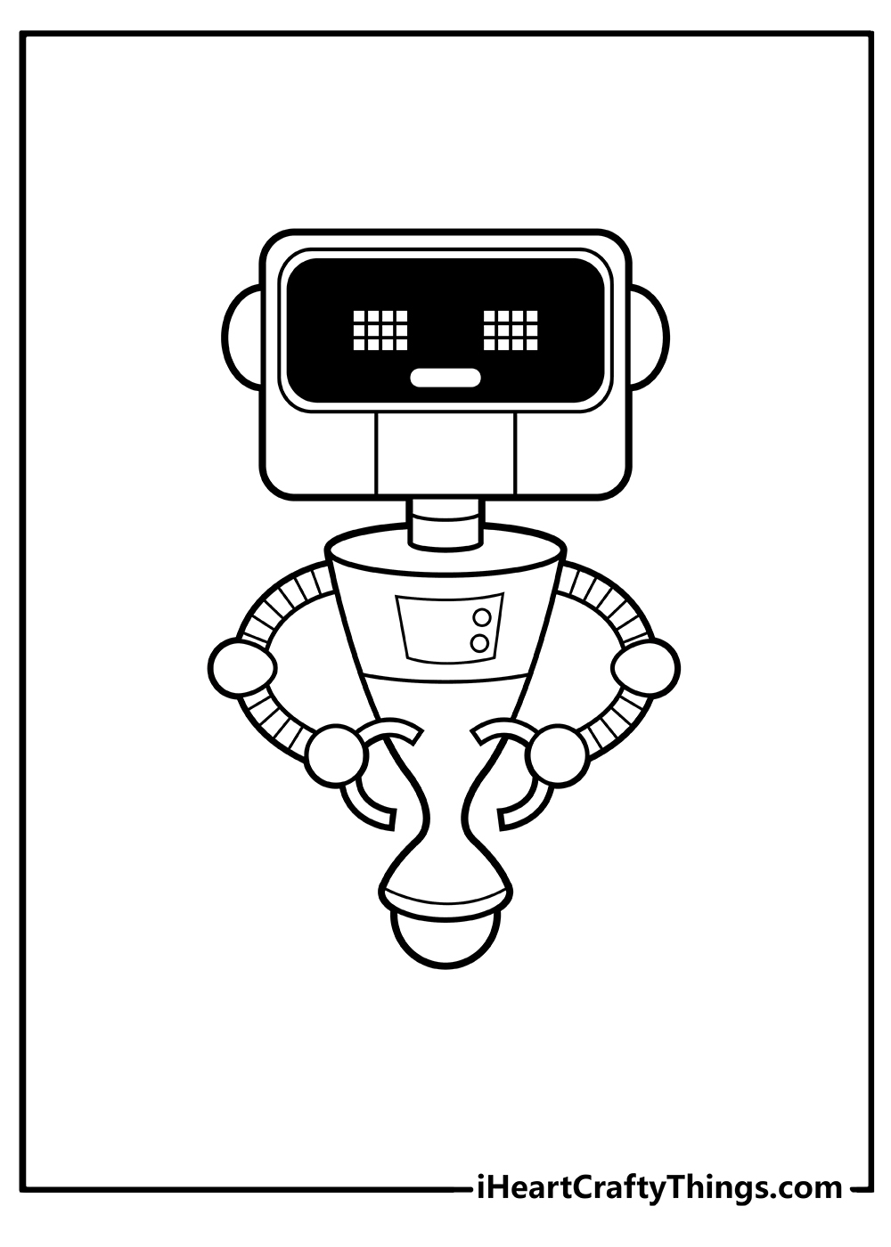 Robot Outline 05 ,good for coloring books, prints, stickers