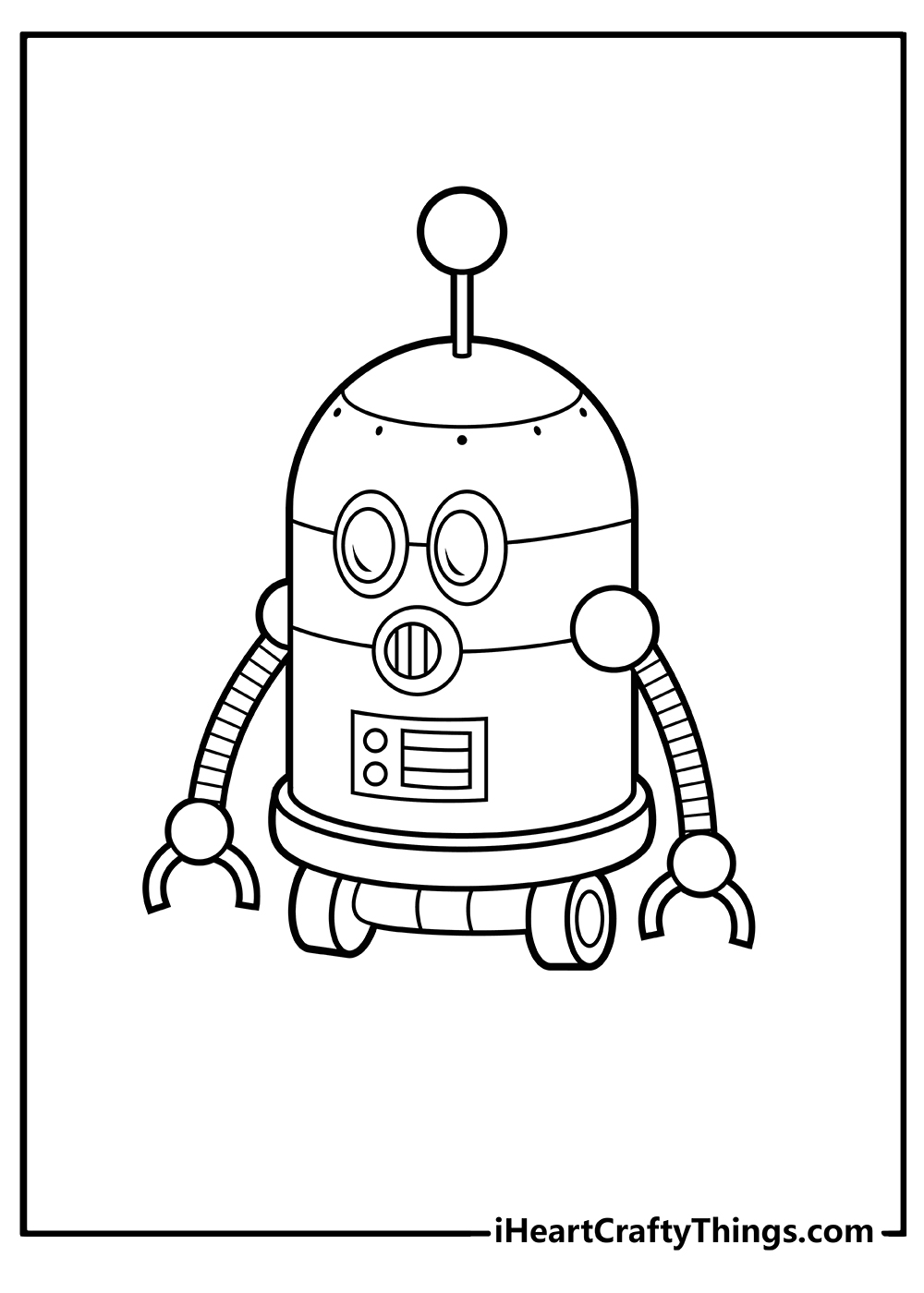 Robot coloring stickers