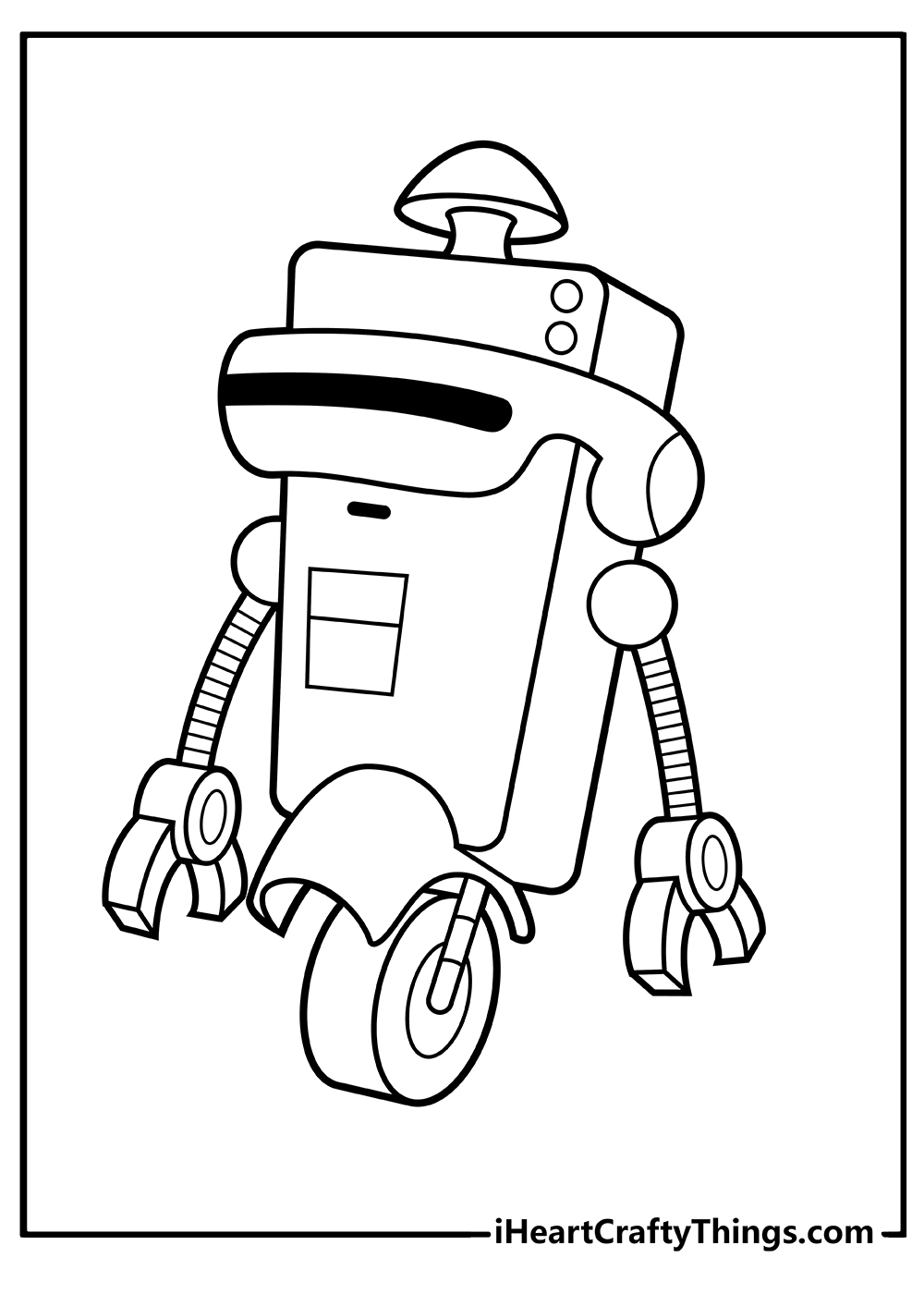 black and white Robot sheets for download