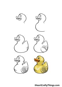 Rubber Duck Drawing - How To Draw A Rubber Duck Step By Step