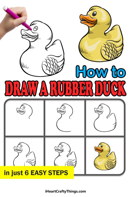 Rubber Duck Drawing How To Draw A Rubber Duck Step By Step