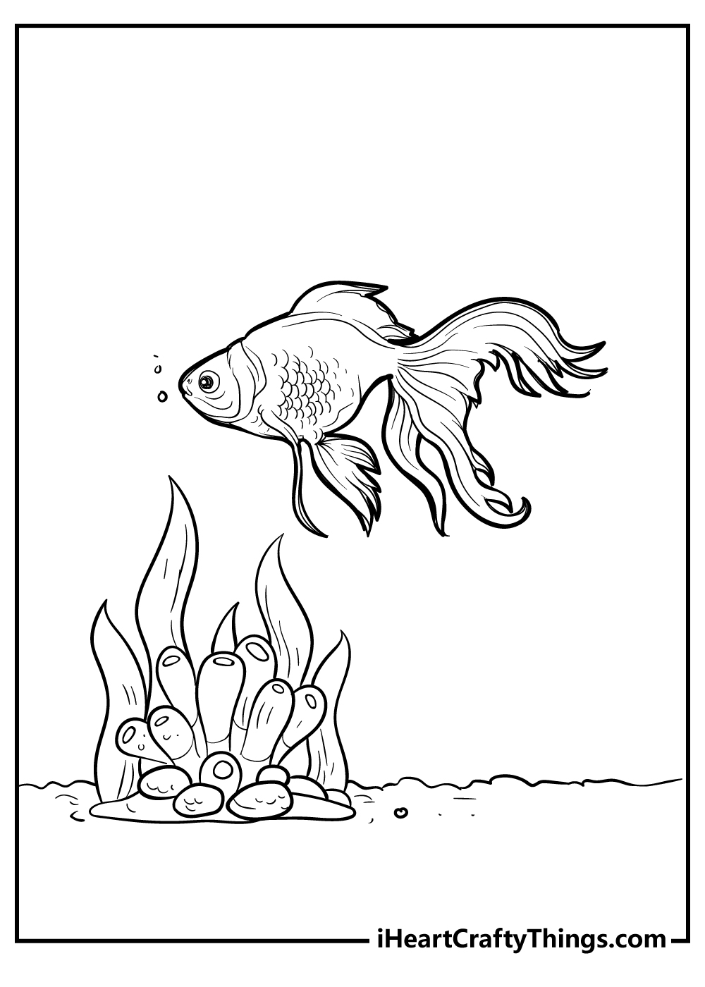 easy Sea Animals Coloring Pages free download