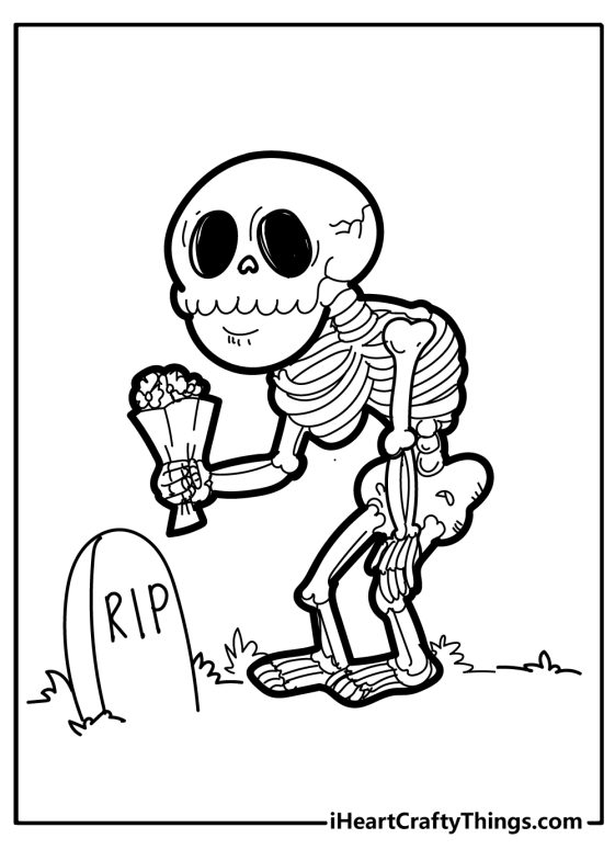 Skeleton Coloring Pages (100% Free Printables)