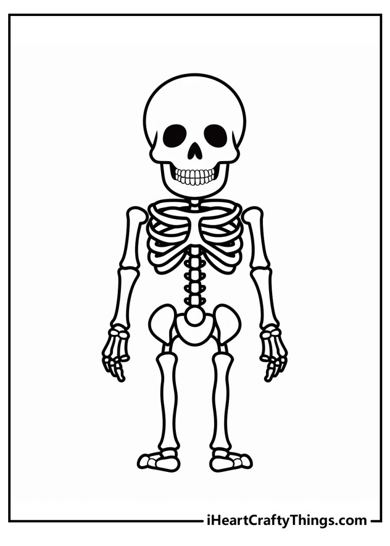 Skeleton Coloring Pages (100% Free Printables)