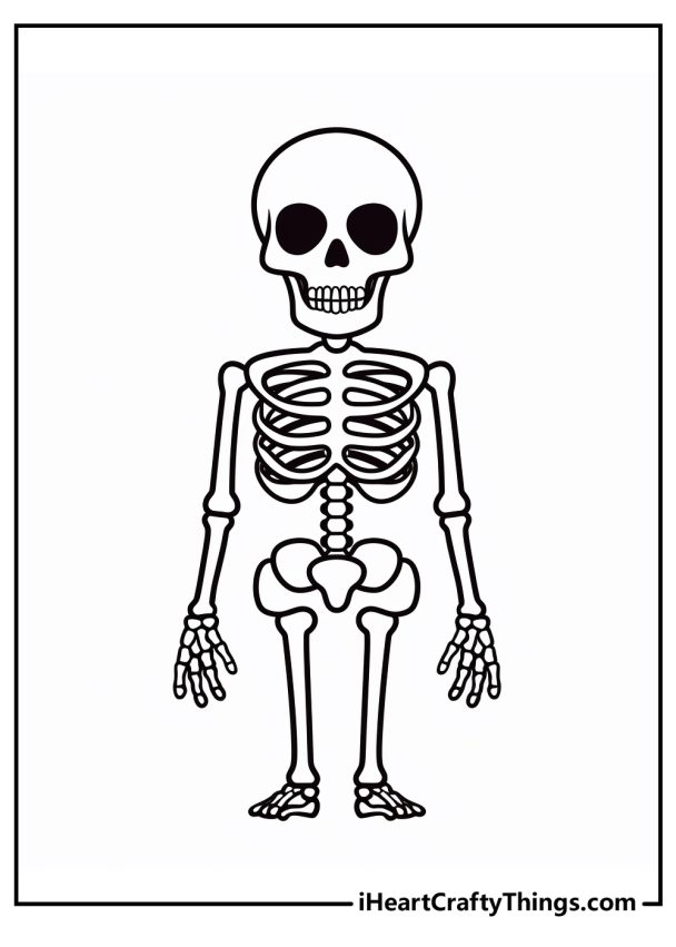 Skeleton Coloring Pages (100% Free Printables)