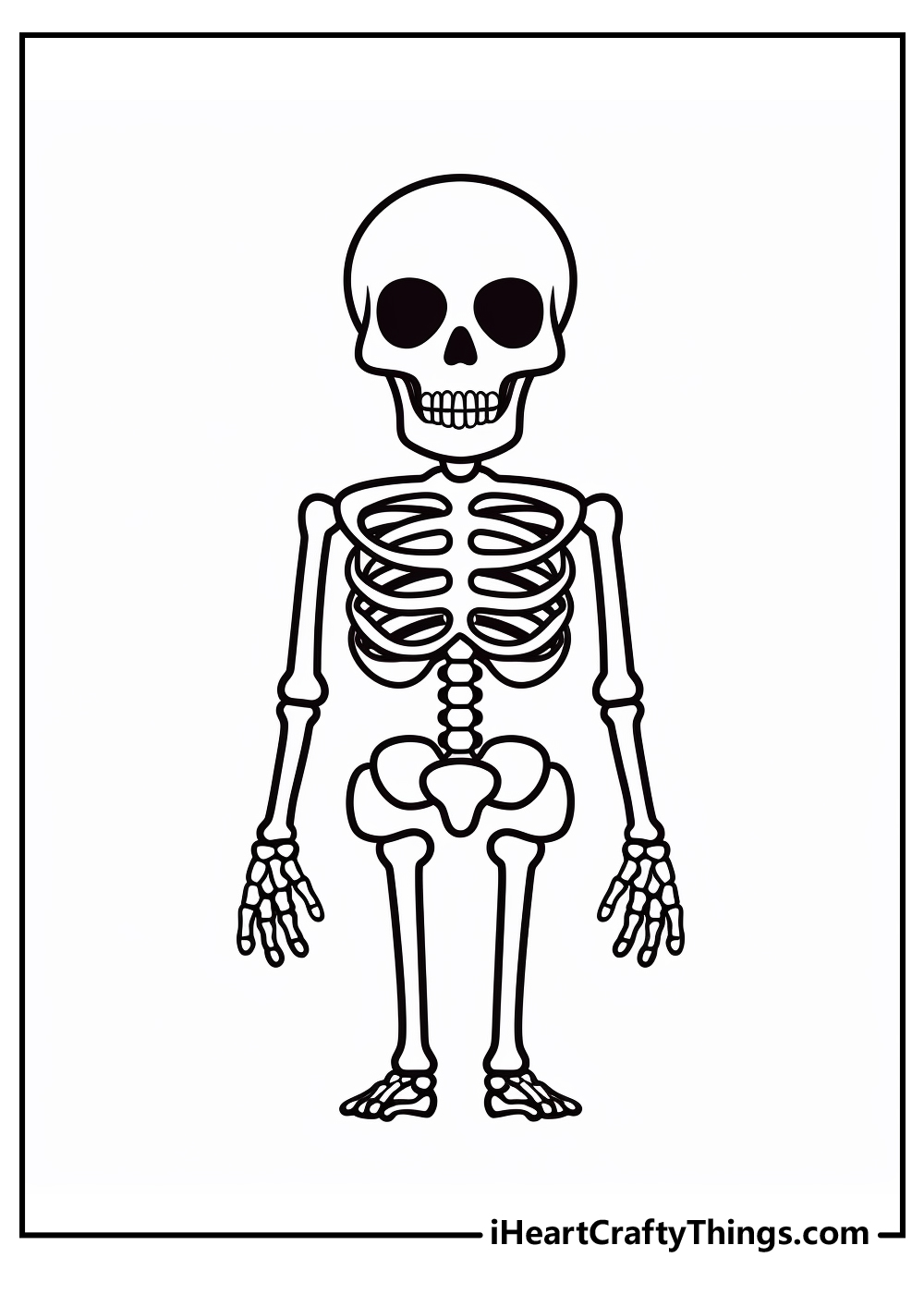 new skeleton coloring pages for kids