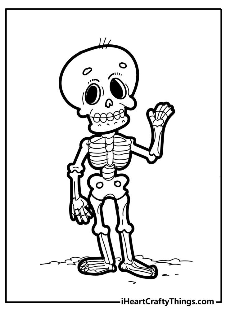 Skeleton Coloring Pages (100% Free Printables)